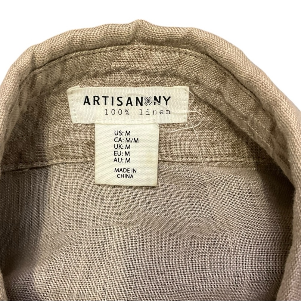 πΎ Artisan NY Linenβ Minimalist Duster Jacket β Womenβs Size Medium - Picture 5 of 6